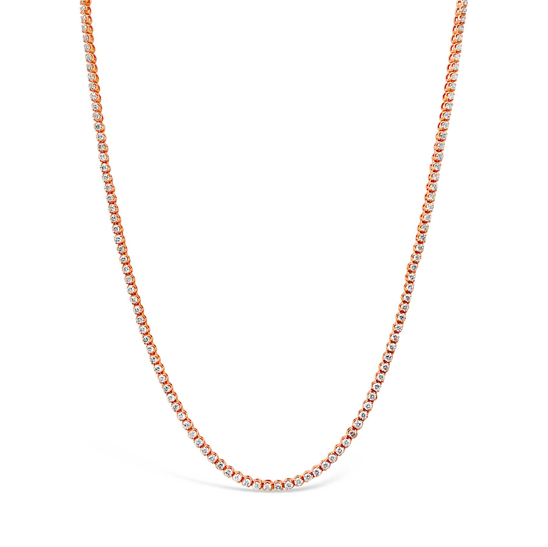 Rose Gold Tennis Necklace